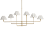 Regina Andrew Polly 6 Light 66" Wide Linear Chandelier Natural Brass