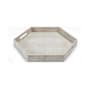 Regina Andrew Shagreen 20" Wide Hex Tray Ivory Grey