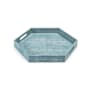Regina Andrew Shagreen 20" Wide Hex Tray Turquoise