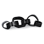 Regina Andrew Wooden 13.5" Wide Links Centerpiece Black