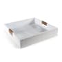 Regina Andrew Logia 18" Wide Square Tray Large White