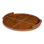 Regina Andrew Forte 18" Wide Leather Tray Round Brown
