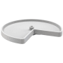 Rev-A-Shelf Value Line Single 1 Shelf 24" Kidney Shaped Lazy Susan for Corner Base Cabinets White