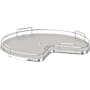 Rev-A-Shelf Contemporary 27-3/4" Diameter Kidney-Shaped Lazy Susan with Raised Barriers Gray