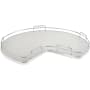 Rev-A-Shelf Contemporary Single 1 Shelf 32" Kidney Shaped Lazy Susan with Swivel Bearing Base and Wire Rim for Corner Base Cabinets Gray