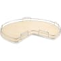 Rev-A-Shelf Contemporary Single 1 Shelf 32" Kidney Shaped Lazy Susan with Swivel Bearing Base and Wire Rim for Corner Base Cabinets Maple