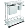 Rev-A-Shelf Contemporary 10-1/4"W Soft Close Two Tier Knife Block Utensil Cabinet Organizer Gray