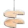 Rev-A-Shelf Contemporary 27-3/4" Diameter 2-Shelf Kidney-Shaped Lazy Susan with Raised Barriers Maple
