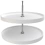 Rev-A-Shelf Classic 2 Tier 32" Full Circle Lazy Susan with 26-31" Adjustable Height Pole for Corner Base Cabinets White
