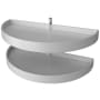 Rev-A-Shelf Classic 2 Tier 33" W Half Moon Pivot Lazy Susan for Blind Corner Cabinets White