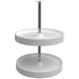 Rev-A-Shelf Lazy Daisy Polymer Double 2 Tier Shelf 18" Full Circle Lazy Susan With Adjustable Post for Corner Wall Cabinets White