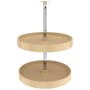 Rev-A-Shelf Lazy Daisy Polymer Double 2 Tier Shelf 18" Full Circle Lazy Susan With Adjustable Post for Corner Wall Cabinets Almond