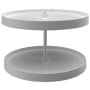 Rev-A-Shelf Lazy Daisy Polymer Double 2 Shelf 24" Full Circle Bottom Mount Lazy Susan for Corner Wall Cabinets - 40lb Capacity White