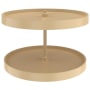 Rev-A-Shelf Lazy Daisy Polymer Double 2 Shelf 24" Full Circle Bottom Mount Lazy Susan for Corner Wall Cabinets - 40lb Capacity Almond
