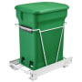 Rev-A-Shelf Classic 12"W Steel Pull Out Bottom Mount Odor Reducing Compost Bin System Green