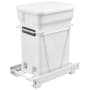 Rev-A-Shelf Classic 12"W Steel Pull Out Bottom Mount Odor Reducing Compost Bin System White