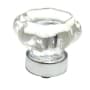 Richelieu 1-5/16 Inch Geometric Cabinet Knob Chrome / Clear