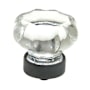 Richelieu 1-5/16 Inch Geometric Cabinet Knob Brushed Oil-Rubbed Bronze / Clear