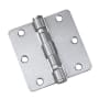 Richelieu 3-1/2 Inch x 3-1/2 Inch Ball Bearing 1/4 Inch Radius Corner Mortise Door Hinge - Pair Brushed Chrome