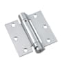 Richelieu 3-1/2 Inch x 3-1/2 Inch Spring Square Corner Mortise Door Hinge - Single Hinge Brushed Nickel