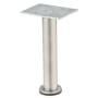 Richelieu BORSA 7-7/8" Tall Round Metal Furniture Leg with Adjustable Height Stainless Steel
