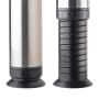 Richelieu Zoom Series 25-5/8" Tall Round Steel Furniture Leg with Adjustable Height - Pack of 4 Stainless Steel