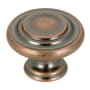 Richelieu 1-3/8 Inch Mushroom Cabinet Knob Antique Copper