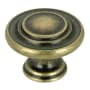 Richelieu 1-3/8 Inch Mushroom Cabinet Knob Burnished Brass