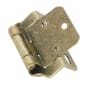 Richelieu 5/8 Inch Partial Overlay Wrap Around Cabinet Door Hinge with Self Close Function - Pair Antique Brass
