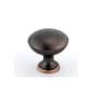 Richelieu 1-3/16 Inch Mushroom Cabinet Knob Brushed Oil Rubbed Bronze