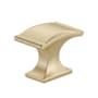 Richelieu 1-3/8 Inch Rectangular Cabinet Knob Satin Brass