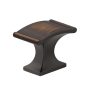 Richelieu 1-3/8 Inch Rectangular Cabinet Knob Brushed Oil-Rubbed Bronze