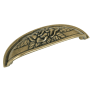 Richelieu 3-3/4 Inch Center to Center Cup Cabinet Pull Antique English