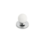 Richelieu 1-1/4 Inch Round Cabinet Knob Chrome / White