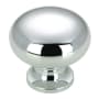 Richelieu 1-1/4 Inch Mushroom Cabinet Knob Chrome