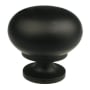 Richelieu 1-1/4 Inch Mushroom Cabinet Knob Matte Black