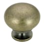 Richelieu 1-1/4 Inch Diameter Mushroom Cabinet Knob From the Expression Collection Burnished Brass