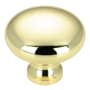 Richelieu 1-1/4 Inch Mushroom Cabinet Knob Brass