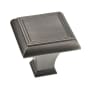 Richelieu Expression 1-3/8 Inch Square Cabinet Knob Antique Nickel