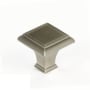 Richelieu Expression 1-3/8 Inch Square Cabinet Knob Brushed Nickel
