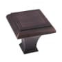 Richelieu Expression 1-3/8 Inch Square Cabinet Knob Brushed Oil-Rubbed Bronze
