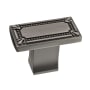 Richelieu Expression 1-11/16 Inch Rectangular Cabinet Knob Antique Nickel