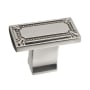 Richelieu Expression 1-11/16 Inch Rectangular Cabinet Knob Brushed Nickel