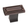 Richelieu Expression 1-11/16 Inch Rectangular Cabinet Knob Brushed Oil-Rubbed Bronze