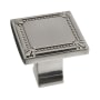 Richelieu 1-3/8 Inch Square Cabinet Knob Brushed Nickel