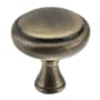 Richelieu 1-1/4 Inch Mushroom Cabinet Knob Antique English