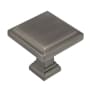 Richelieu Expression 1-1/4 Inch Square Cabinet Knob Antique Nickel