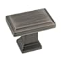 Richelieu Expression 1-1/2 Inch Rectangular Cabinet Knob Antique Nickel