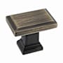 Richelieu Expression 1-1/2 Inch Rectangular Cabinet Knob Antique English