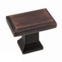 Richelieu Expression 1-1/2 Inch Rectangular Cabinet Knob Brushed Oil-Rubbed Bronze